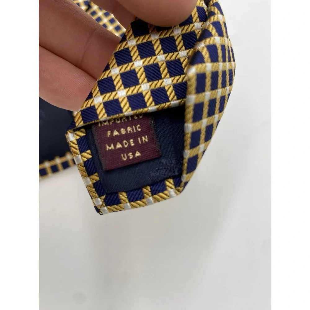 Brooks Brothers Men's Diamond Patterned‎ Neck Tie Yellow *Read*